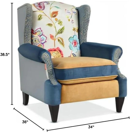 Anya Boho Chic Wingback Accent Chair