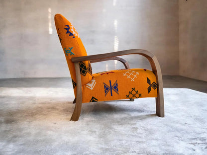 Bouclé Accent Chair – Handmade Moroccan Berber Armchair