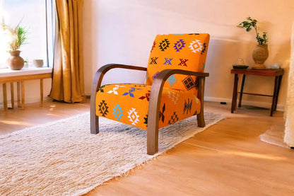 Bouclé Accent Chair – Handmade Moroccan Berber Armchair