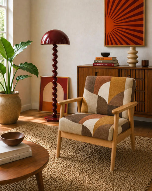 Handmade Wooden Accent Armchair