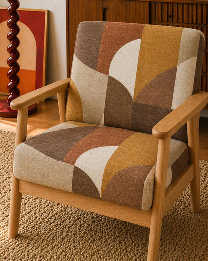 Handmade Wooden Accent Armchair