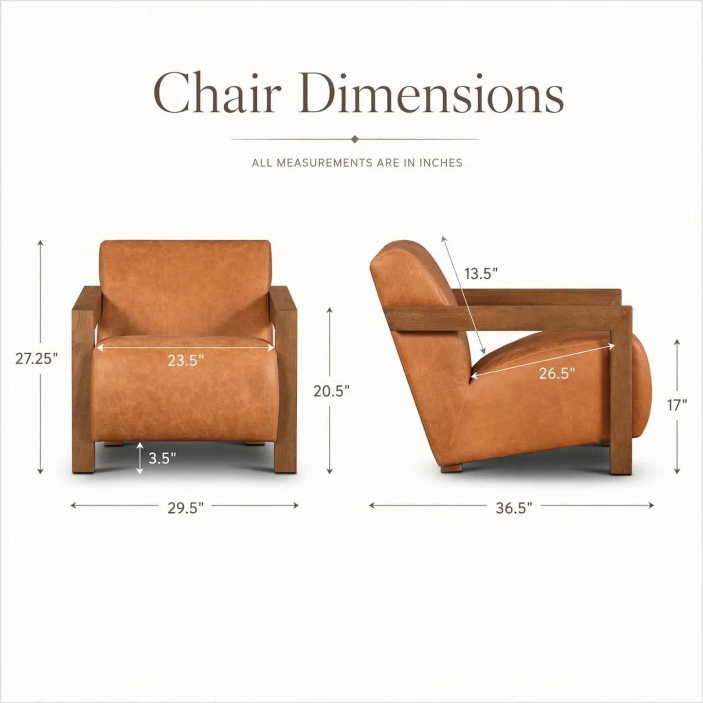 Mid-Century Cognac Leather Lounge Chair