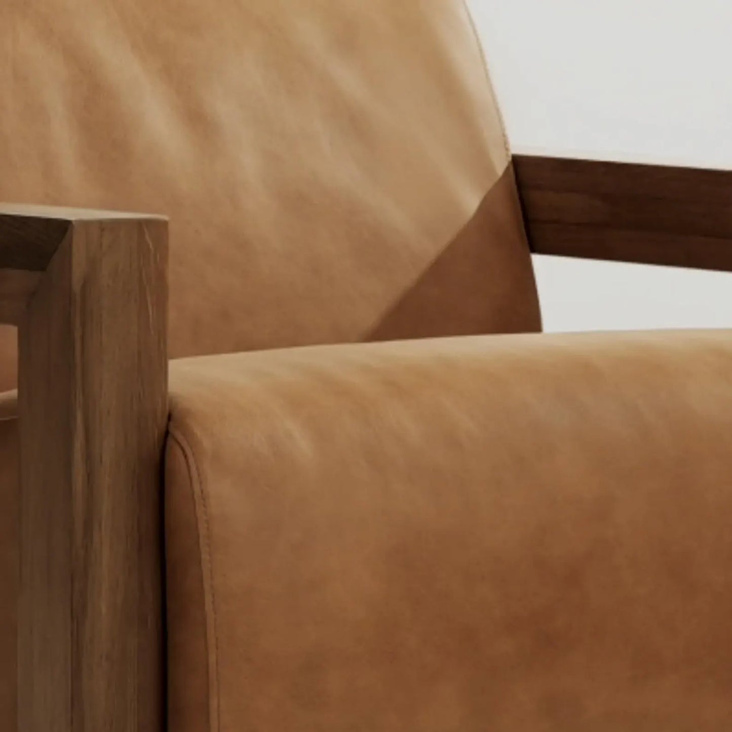 Mid-Century Cognac Leather Lounge Chair